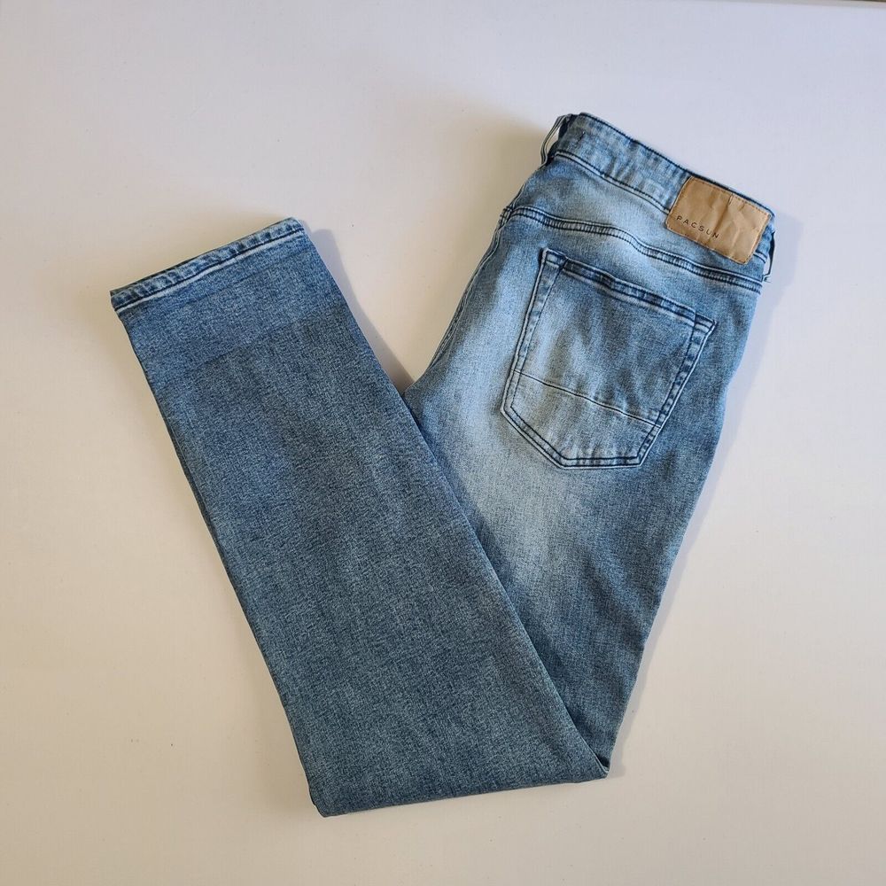 PacSun Slim Jeans Men's Size 33x32 Straight Leg Blue denim